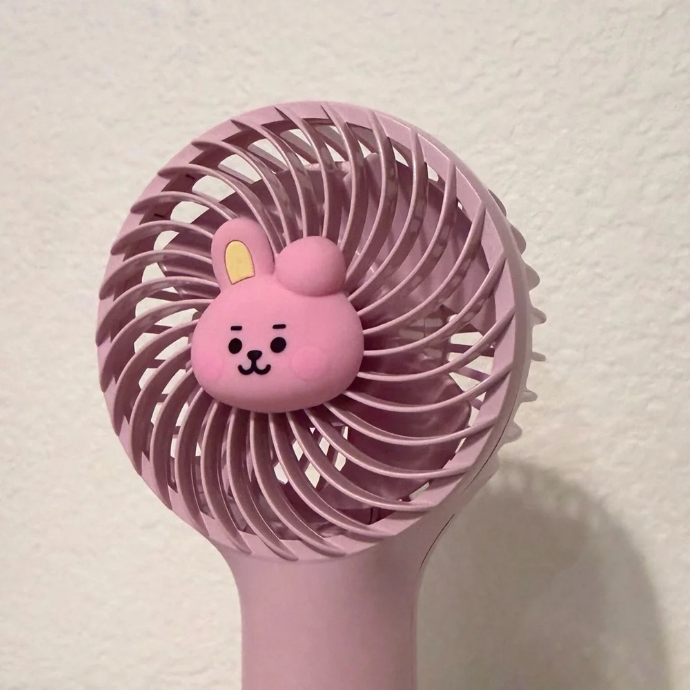 Official BT21 Cooky Mini Handy Hand-Held Rechargeable Fan with Wrist Strap - Picture 10 of 14